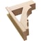 Ekena Millwork 8-in W x 24-in D x 32-in H Balboa Block Rough Cedar Woodgrain TimberThane Outlooker, Primed Tan OUTUR080X24X32BOA44RCPR - alternate 3
